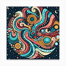 Abstract Psychedelic Art Canvas Print