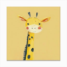 Charming Illustration Giraffe 4 Canvas Print