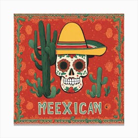 Mexican Skull 15 Canvas Print