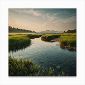 Sunrise Over Marsh Canvas Print