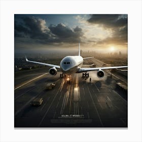 Airplane Taking Off Canvas Print