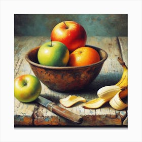 Apples In A Bowl Canvas Print
