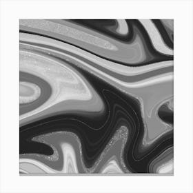 Black And White Abstract Painting Canvas Print