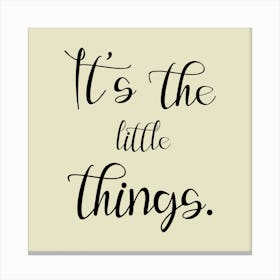 Little Things Canvas Print