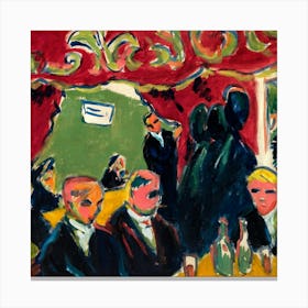 Edvard Munch'S Dinner Party Canvas Print