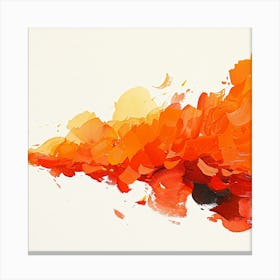 Abstract With Orange Splashes Canvas Print