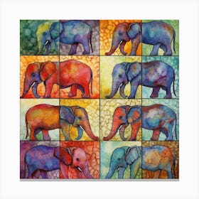 Elephants 2 Canvas Print