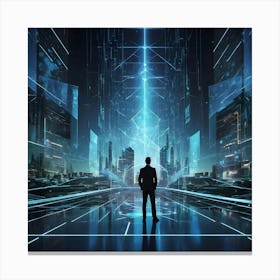 Futuristic Cityscape 1 Canvas Print