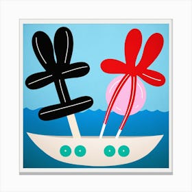 Balloons On A Boat Canvas Print