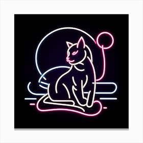 Neon Cat 1 Canvas Print