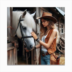 Cowgirl ~Reimagined 3 Canvas Print