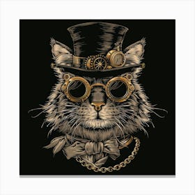 Steampunk Cat 4 Canvas Print