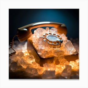 Telephone On Ice Canvas Print