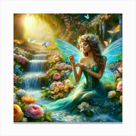 Fairy In The Garden 1 Canvas Print