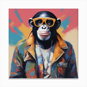 Cool Chimpanzee Canvas Print