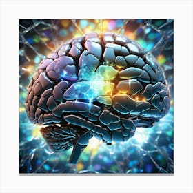 3d Rendering Of A Brain 4 Canvas Print