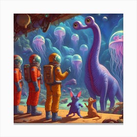 Space Creatures Canvas Print