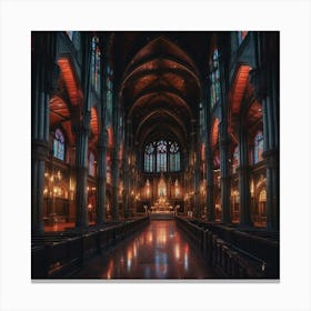 Cathedral Stock Videos & Royalty-Free Footage Canvas Print