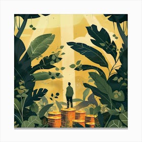 Man In The Jungle Canvas Print