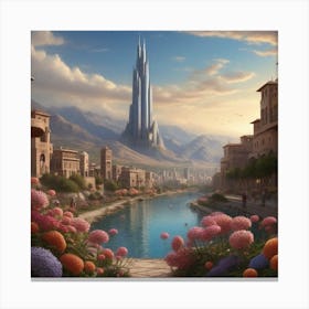 City In Bloom Canvas Print