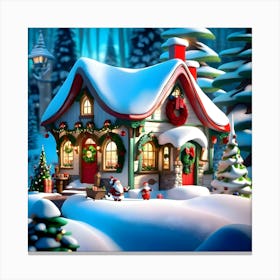 Santa'S Cottage 2 Canvas Print