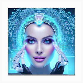 Futuristic Woman Canvas Print