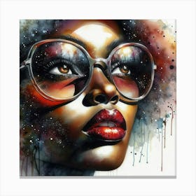 African woman's face Canvas Print