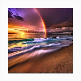 Rainbow Over The Ocean 6 Canvas Print