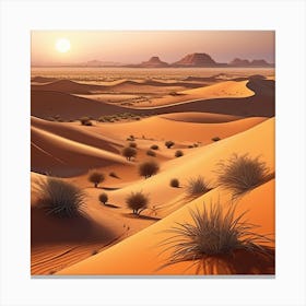Sahara Desert Landscape 11 Canvas Print