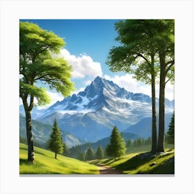 Alpine Landscape Canvas Print