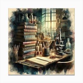 Scientist'S Laboratory Canvas Print