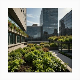 Green Roof In New York City Canvas Print