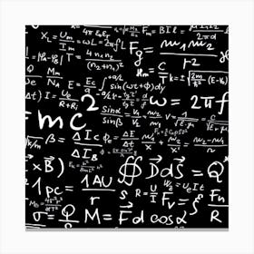 Math Equations On A Blackboard E=Mc2 Text Science Albert Einstein Formula Mathematics Physics Canvas Print