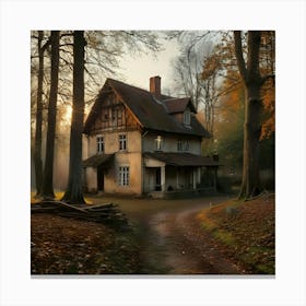 Old House In The Woods 1 Canvas Print