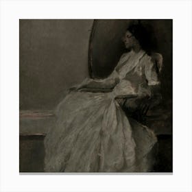 Lady In White Canvas Print