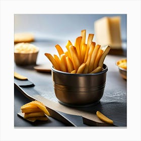 French Fries In A Bowl Canvas Print