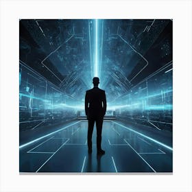 Futuristic Businessman 1 Canvas Print