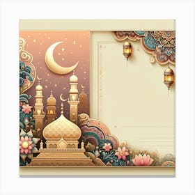 Ramadan Greeting Card 15 Canvas Print