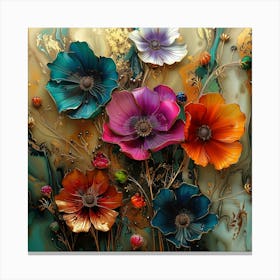 Colorful Flowers 3 Canvas Print