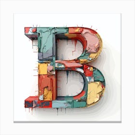 Letter B 3 Canvas Print