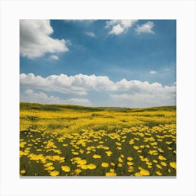 Yellow Dandelions 2 Canvas Print