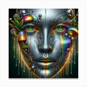 Futuristic Face Canvas Print