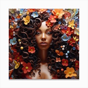 Flower Woman Canvas Print