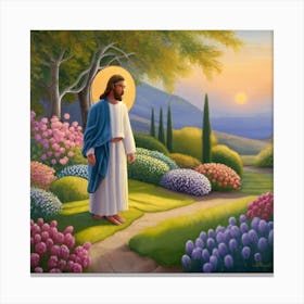 Jesus In The Garden 2 Canvas Print