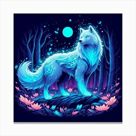 A mystical wolf Canvas Print