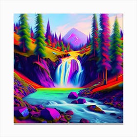 Psychedelic Waterfall Canvas Print