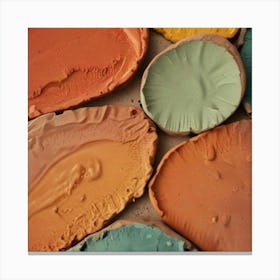 1000014185 Colored clay style abstract art print. Canvas Print