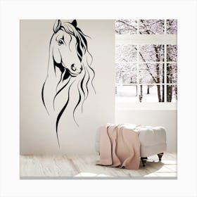 Horse Head Wall Decal Canvas Print