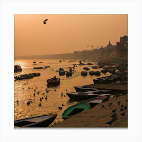 Sunrise On The Ganga River Canvas Print