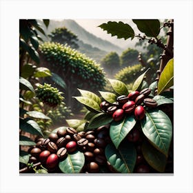 Coffee Beans In The Forest 15 Canvas Print